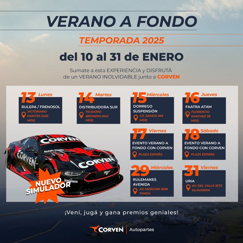Corven Autopartes: Verano a fondo