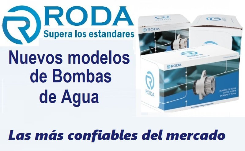 RODA lanza bombas de agua para Amarok, Fiat y más
