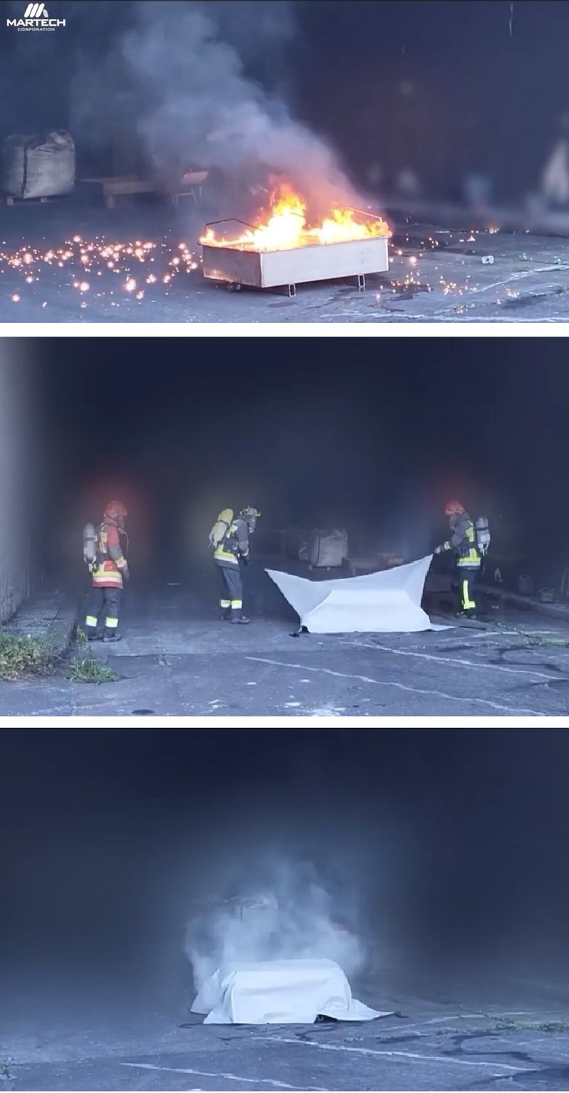 Manta Apaga Fuegos para vehículos híbridos y eléctricos