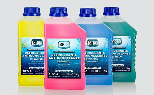Refrigerantes y Anticongelantes SR 33: presentaciones y usos