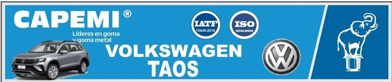 CAPEMI: autopartes de goma y goma metal para VW Taos