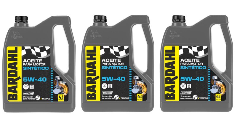 Bardahl: Aceite 5w40 Sintético 4 x 4 L