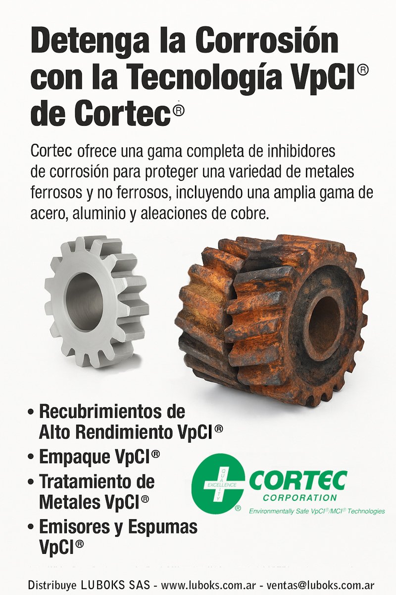 Detenga la corrosión con tecnología VpCI de Cortec