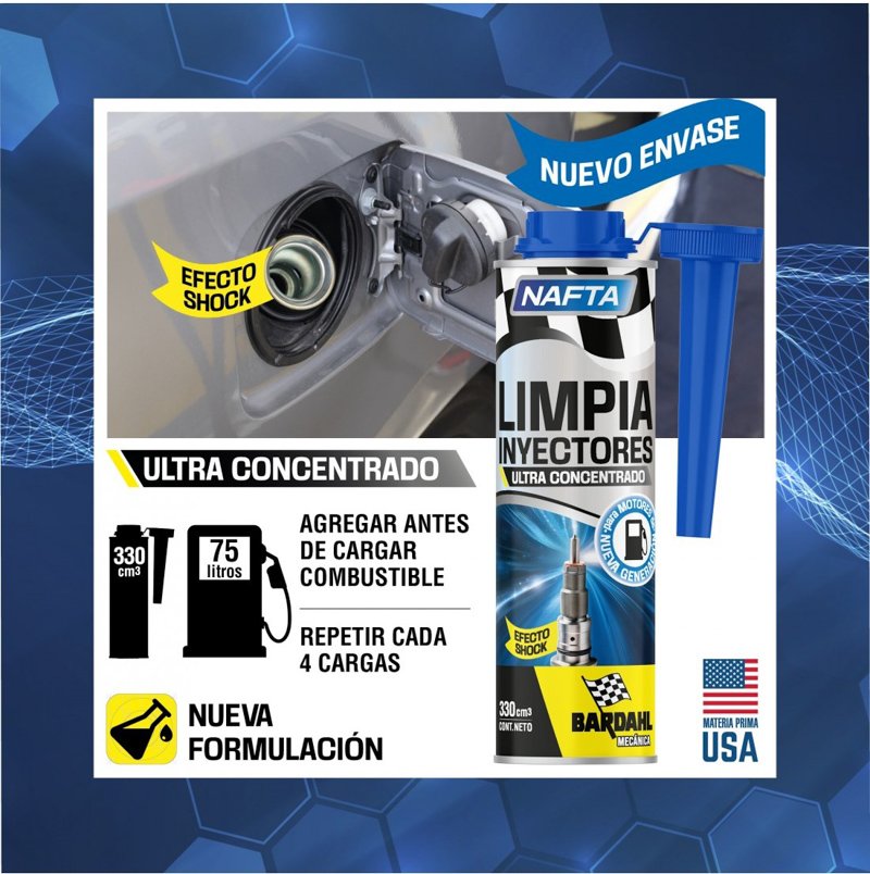 Bardahl: Limpia Inyectores Nafta Ultra Conc.12 x 330 ml