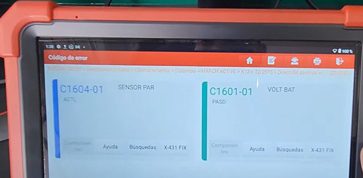 GSP: Diagnóstico EPS en Nissan Tiida 1.8L 2012