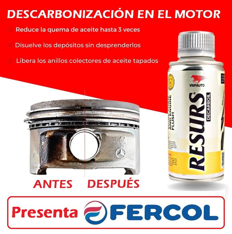 Fercol lanza RESURS Decarboil para limpieza de motor