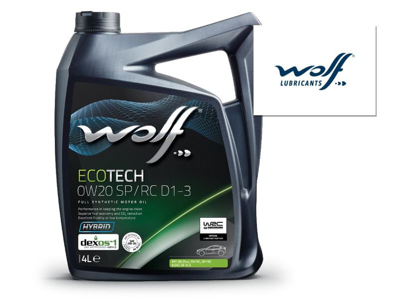 Lubricantes Wolf presenta WOLF ECOTECH 0W-20 SP/RC D1-3