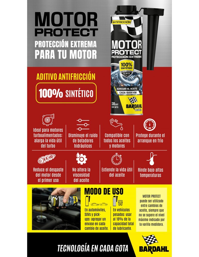 Bardahl Motor Protect en pack de 12 x 330 cc