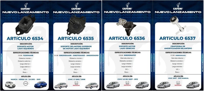 Capemi presenta nuevos lanzamientos de autopartes