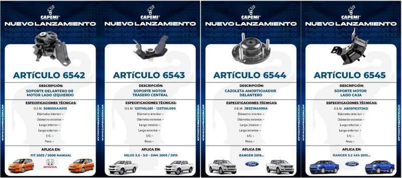 Capemi presenta nuevos lanzamientos de autopartes