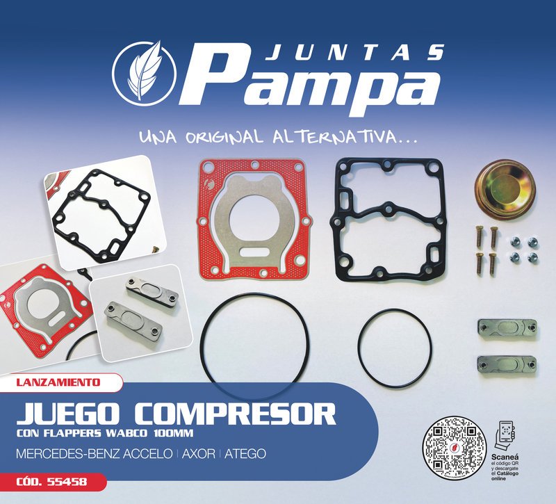 Juntas Pampa: juego compresor Wabco 100MM