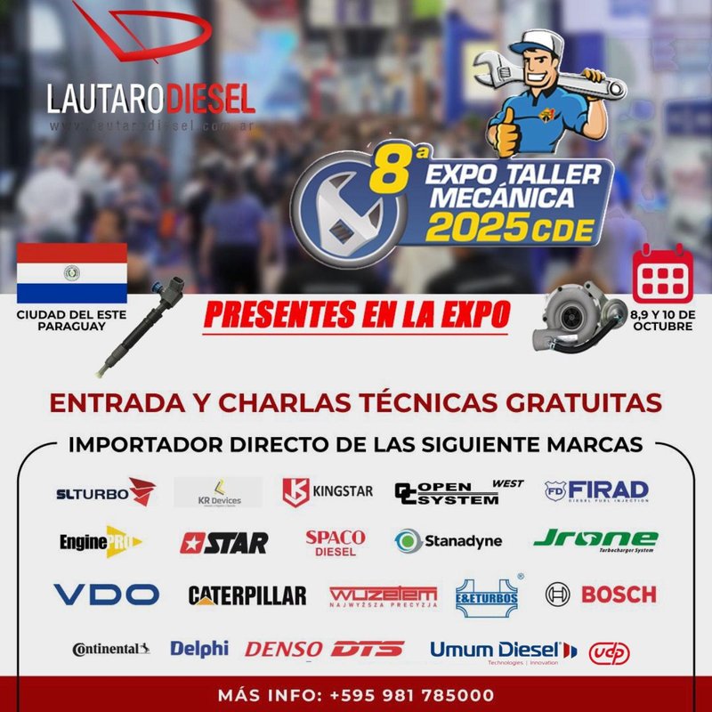 Lautaro Diesel en la 8ª Expo Taller Mecánica PY