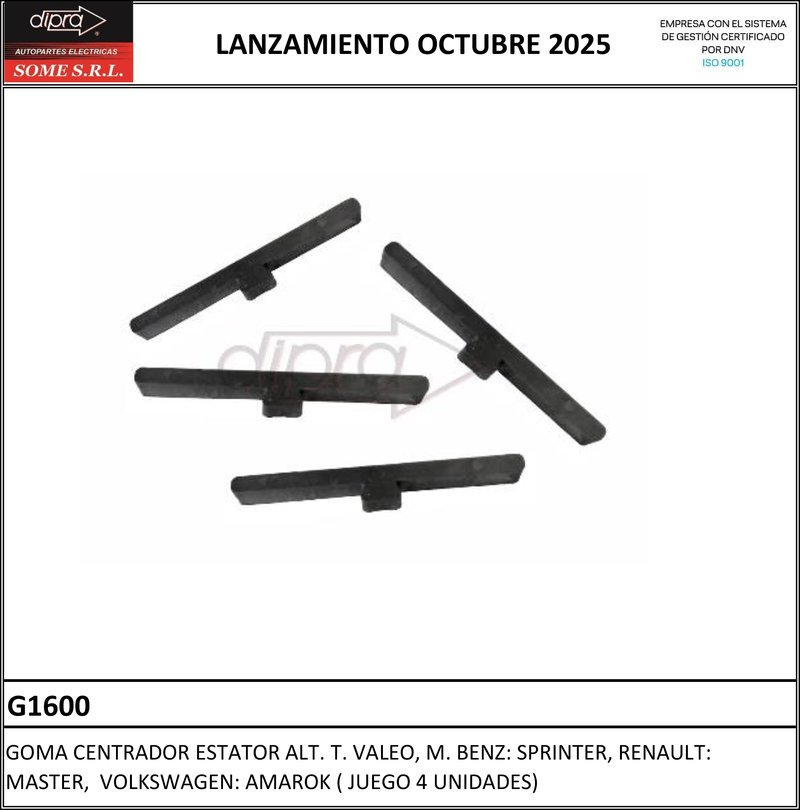 Dipra suma nuevos porta escobillas y piezas de arranque