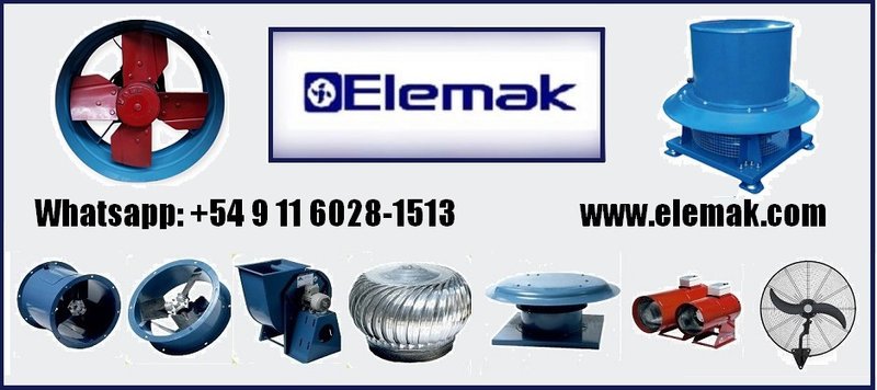 Extractores de aire axiales de ELEMAK