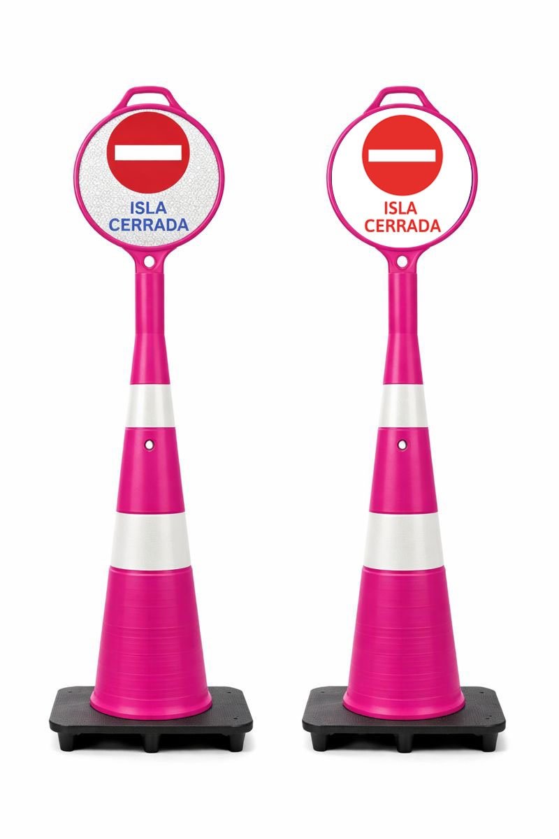 Cono rutero semiflexible 90 cm + cartel 