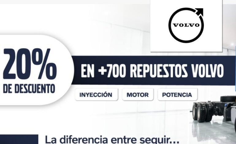 Volvo Trucks y Buses mantiene descuentos en repuestos