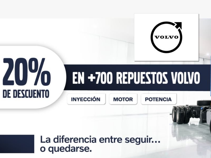 Volvo Trucks y Buses mantiene descuentos en repuestos