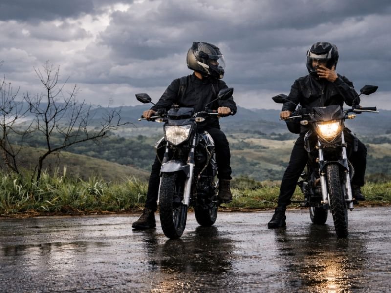 Cómo viajar en moto durante el invierno