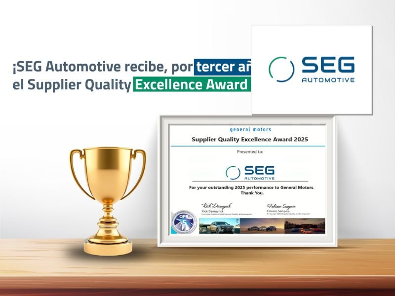 SEG Automotive recibe premio de GM otra vez