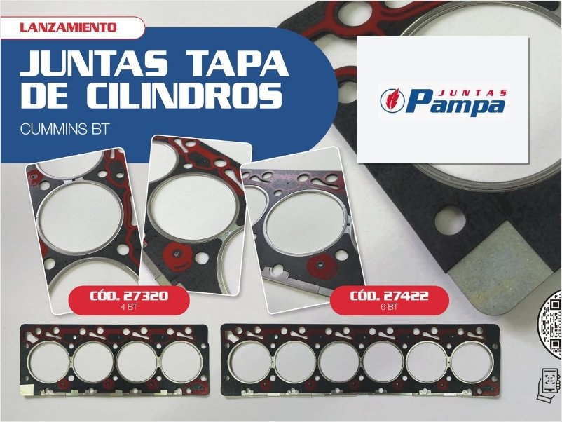 Juntas Pampa lanza juntas para motores Cummins BT