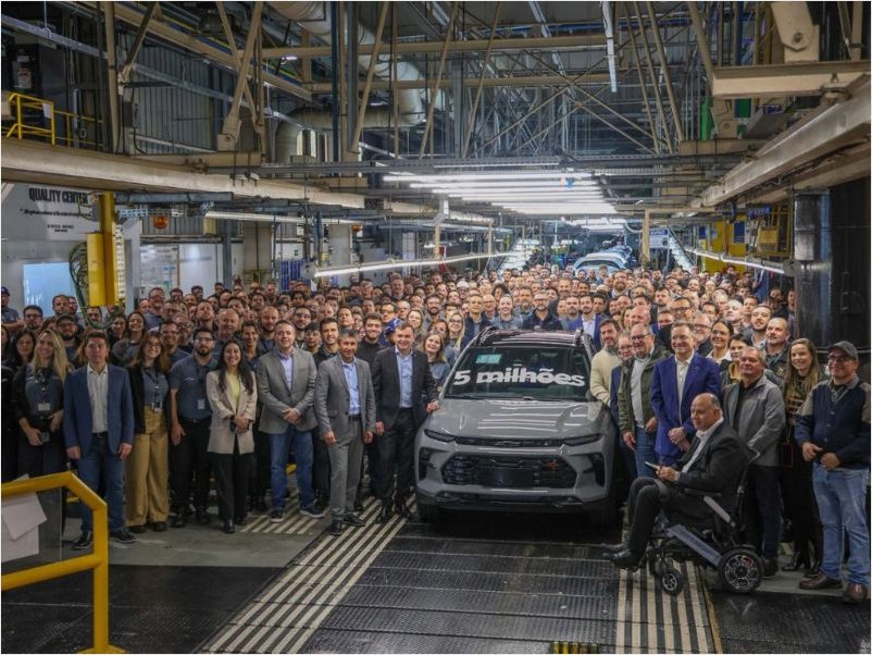 GM alcanzó 5 millones de vehículos en Gravataí