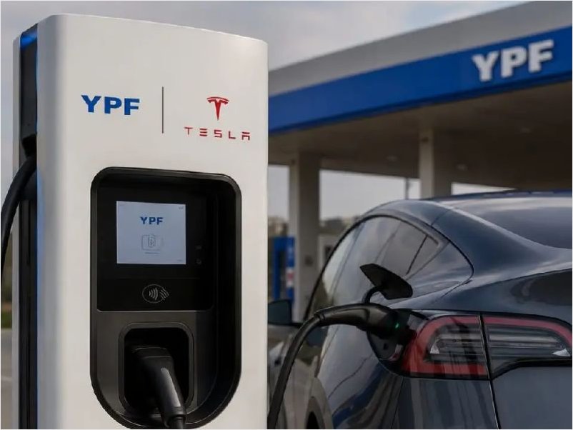 YPF y Tesla proyectan cargadores rápidos para 2027