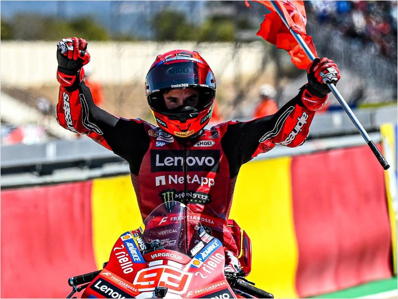 Marc Márquez logró un doble triunfo en Aragón