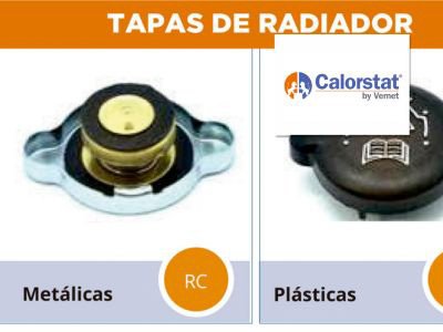 Familia de tapas de radiador y reservorios de Calorstat