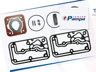 Juntas Pampa: Juego compresor tapa larga con flappers