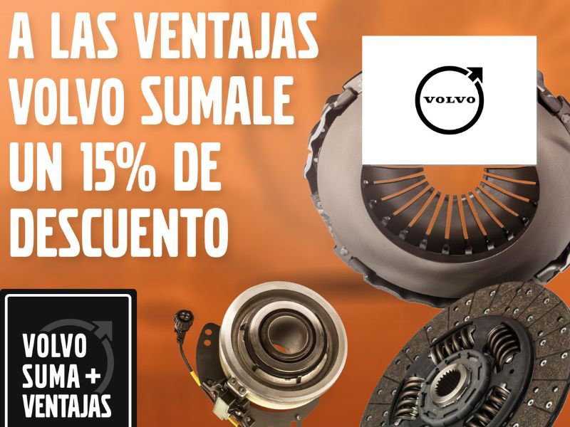 Volvo ofrece 15% de descuento en piezas de embrague