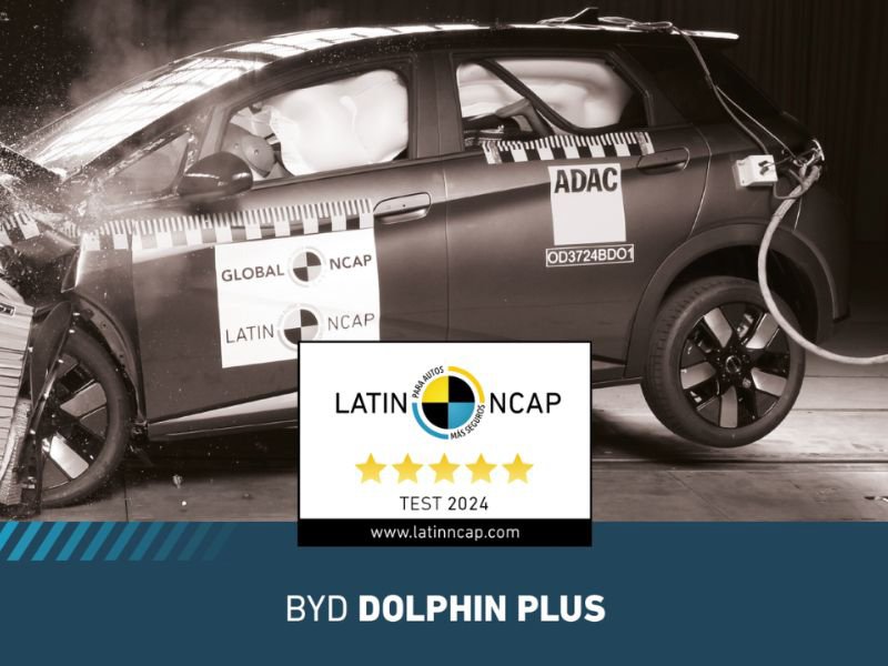 BYD Dolphin Plus obtiene 5 estrellas en Latin NCAP 2024
