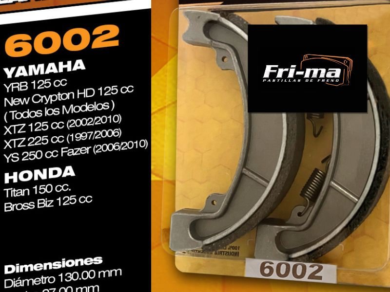 Fri-ma zapata de freno Artículo 6002