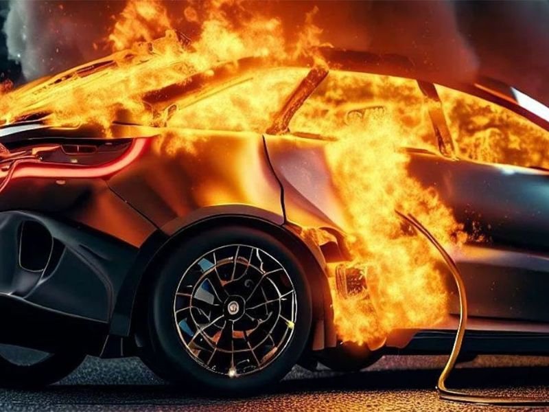 Bomberos y riesgos en incendios de autos eléctricos