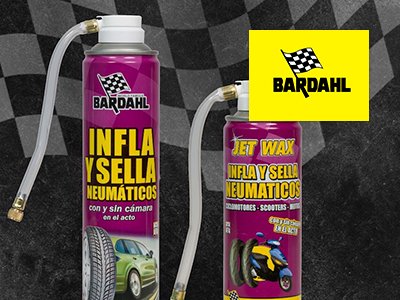 Jet Wax de Bardahl, infla y sella neumáticos