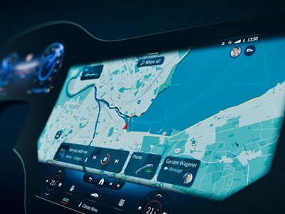 Mercedes-Benz presenta la revolucionaria pantalla Hyperscreen MBUX