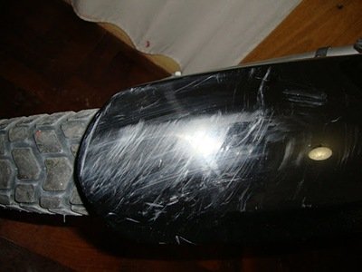 Para quitar los rayones en la moto