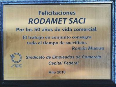 RODAMET: Distinguido en su 50° aniversario