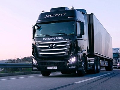 Hyundai conducción autónoma exitosa de camiones en caravana