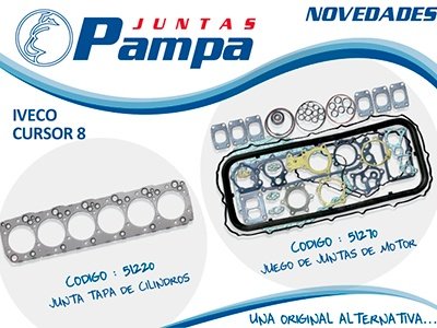 Juntas Pampa: Novedades para Iveco Cursor 8