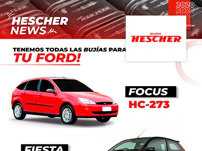 Aplicaciones de Bujías Hescher para modelos Ford